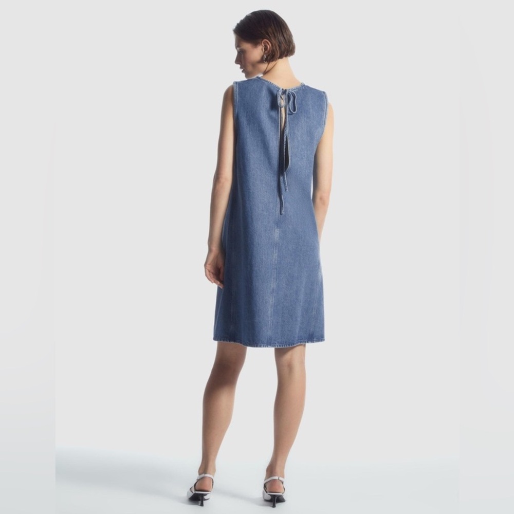 NWOT COS Paneled Denim Shift Dress